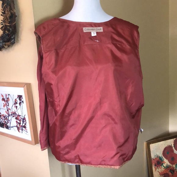 COLDWATER CREEK Size 20 Textural Fitted Vest lined Snap close $119 NEW - Picture 6 of 14